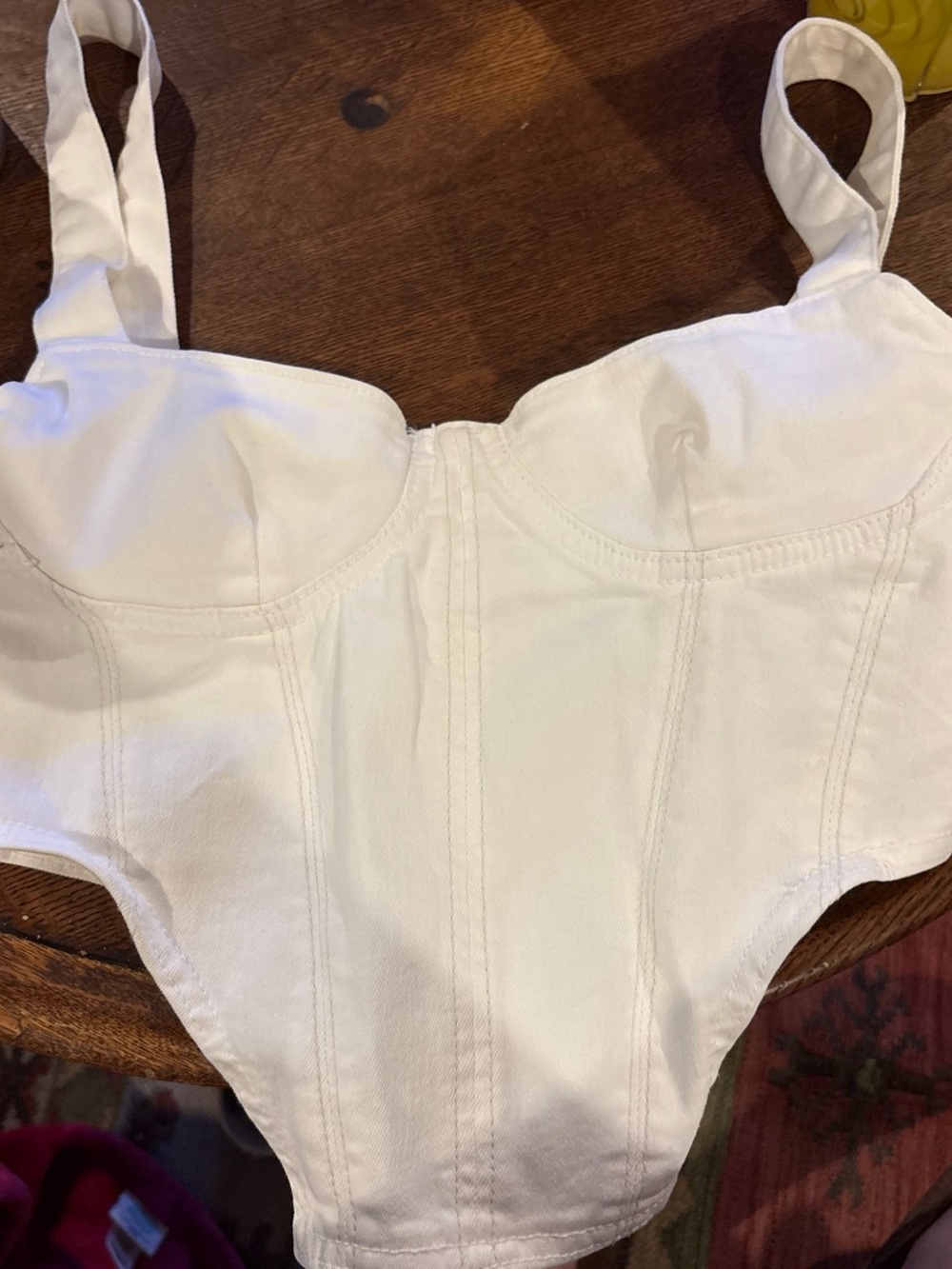 Zara Cream Bustier Top